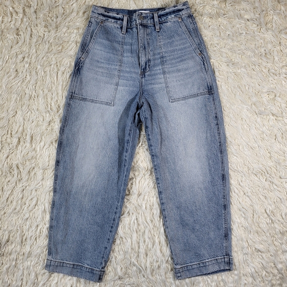 pistola Denim - Pistola Turner Super High Rise Barrel Jean - Size 28